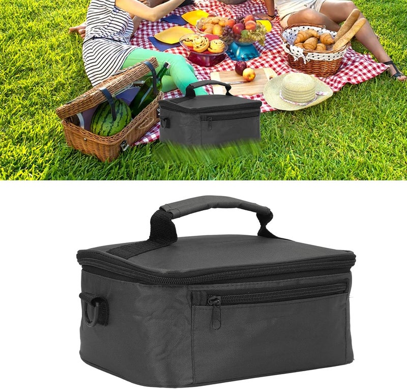 woobles Food Warming Tote, Portable Mini Oven Oxford Cloth Control Temperature Wide Applicable for Home (Black) - Image 2